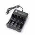 USB Intelligent Universal Rechargeable Battery Charger 18650 Flashlight Charger 4 Slots Fast Charge for 3.7V Li-ion TR IMR 10440 14500 16650 14650 18350 18500 16340(RCR123) Batteries