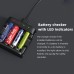 XTAR L4 AAA AA Battery Charger 4 Slots Intelligent LED Indicator Fast Charging USB Flashlight Charger for 1.5V Li-ion / 1.2V lithium NiMH Batteries