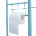 160x50x25CM Toilet Bathroom Shelf Steel Pipe Material Perforation-Free Storage Shelf With Paper Towel Rack & Towel Rack