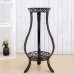 2 Layers Plants Flower Stand Rack Metal Floor Shelf Home Balcony Decor