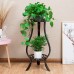 2 Layers Plants Flower Stand Rack Metal Floor Shelf Home Balcony Decor