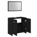 3-piece Bathroom furniture set chipboard black