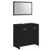 3-piece Bathroom furniture set chipboard black