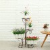 4 Tier Flower Stand Iron Plant Pot Shelf Balcony Floor Stand Garden Home Decor Planter Holder