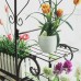 4 Tier Flower Stand Iron Plant Pot Shelf Balcony Floor Stand Garden Home Decor Planter Holder