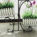 4 Tier Flower Stand Iron Plant Pot Shelf Balcony Floor Stand Garden Home Decor Planter Holder