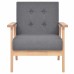 Armchair fabric dark gray