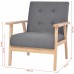 Armchair fabric dark gray