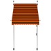 Awning manually extendable 100 cm orange and brown