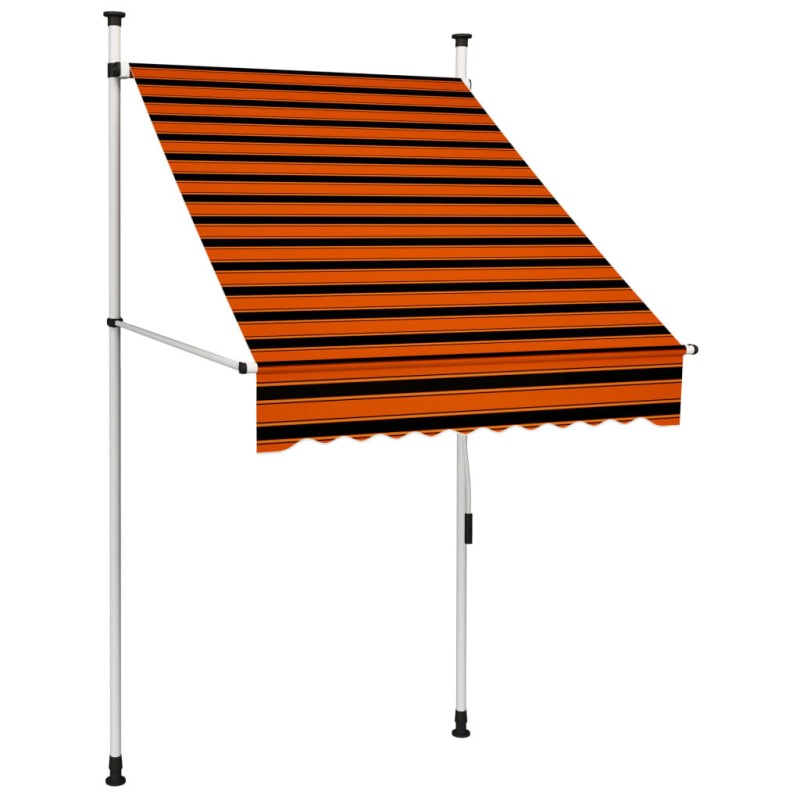 Awning manually extendable 100 cm orange and brown