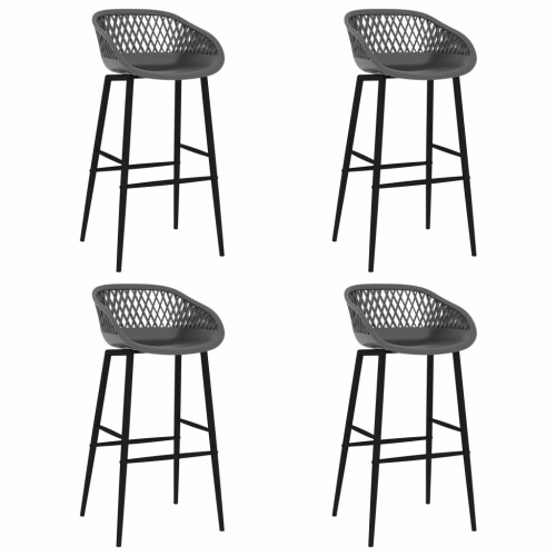 Bar chairs 4 pcs gray