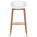 Bar stools 4 pcs white