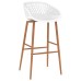 Bar stools 4 pcs white