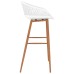 Bar stools 4 pcs white