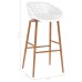 Bar stools 4 pcs white