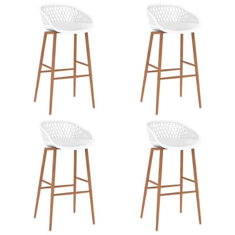 Bar stools 4 pcs white