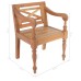 Batavia chairs 2 pcs solid mahogany light brown