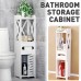 Bathroom Storage Rack Floor Cabinet Toilet Bath Organizer Drawer Shelf-White