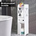 Bathroom Storage Rack Floor Cabinet Toilet Bath Organizer Drawer Shelf-White