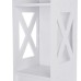 Bathroom Storage Rack Floor Cabinet Toilet Bath Organizer Drawer Shelf-White