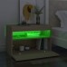 Bedside Cabinet & LED Lights Sonoma Oak 24"x14"x16" Chipboard