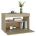 Bedside Cabinet & LED Lights Sonoma Oak 24"x14"x16" Chipboard