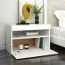 Bedside Cabinet & LED Lights White 24"x14"x16" Chipboard