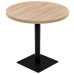 Bistro table round 80x75 cm MDF and steel oak color