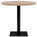 Bistro table round 80x75 cm MDF and steel oak color