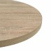 Bistro table round 80x75 cm MDF and steel oak color