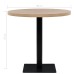 Bistro table round 80x75 cm MDF and steel oak color