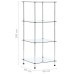 Cabinet 4-layer 40x40x100 cm tempered glass transparent