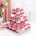 Cupcake Stand Cake Holder Wedding Party Display LED String Light 3/4/5 Tiers