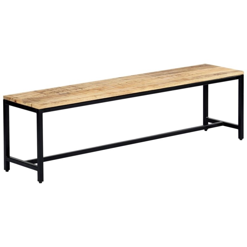 Dining bench 160 cm solid raw mango wood