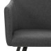 Dining room chairs 2 pc fabric dark gray