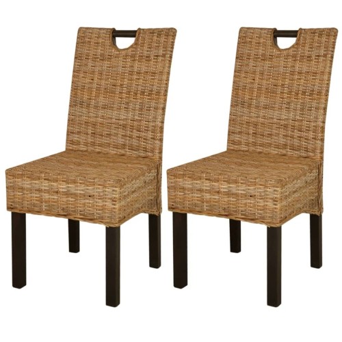 Dining room chairs Kubu 2 pieces rattan mango wood