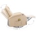 Electric Massage Rocking Chair Artificial Leather Chair with 8 Massage Points, Heating Function for Living Room, Office Cream