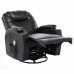 Electric Massage Rocking Chair Artificial Leather Chair with 8 Massage Points, Heating Function for Living Room, Office Black