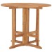 Folding Garden Dining Table Ø35.4"x29.5" Solid Teak Wood