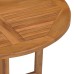 Folding Garden Dining Table Ø35.4"x29.5" Solid Teak Wood