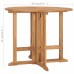 Folding Garden Dining Table Ø35.4"x29.5" Solid Teak Wood