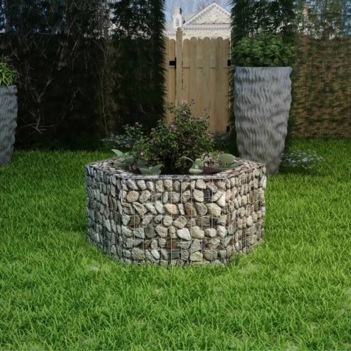 Gabion plantenbak verhoogd zeshoekig 100x90x50 cm