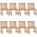 Garden chairs 8 pcs with cushions solid teak wood