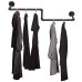 JIAHUA Coat Rack Wall Hanging Iron Hanger Organizers Shelf Bracket Black