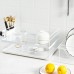 Multifunction Kitchen Storage Organizer Dish Drainer Drying Rack Iron Sink Holder Tray For Plate Cup Bowl Tableware Shelf Basket