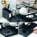 Multifunction Kitchen Storage Organizer Dish Drainer Drying Rack Iron Sink Holder Tray For Plate Cup Bowl Tableware Shelf Basket