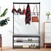 Multifunctional Coat Rack Clothes Bag Storage Hanger Shoes Holder Stool Shelf