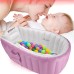 Portable Baby Inflatable Bathtub Thickening Folding Washbowl Tub-Pink/Blue