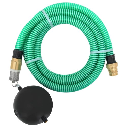 Suction hose with brass couplings 3 m 25 mm green