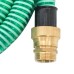 Suction hose with brass couplings 3 m 25 mm green